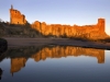 St Andrews Castle reflected in the Bathing Pond at Sunrise Fife