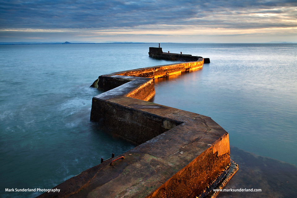 Zig Zag Breakwater at Sunset St Monans